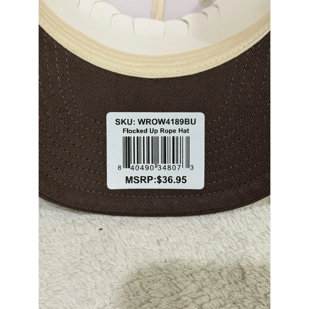 NWT Old Row‎ Flocked Up Rope Hat Ivory Trucker Snapback Cap Hunting